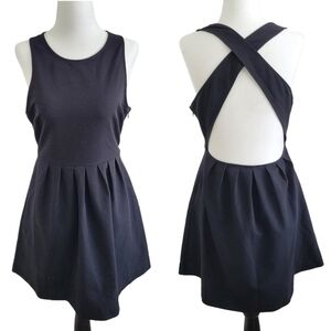 Forever 21 backless crisscross  strap mini dress black small